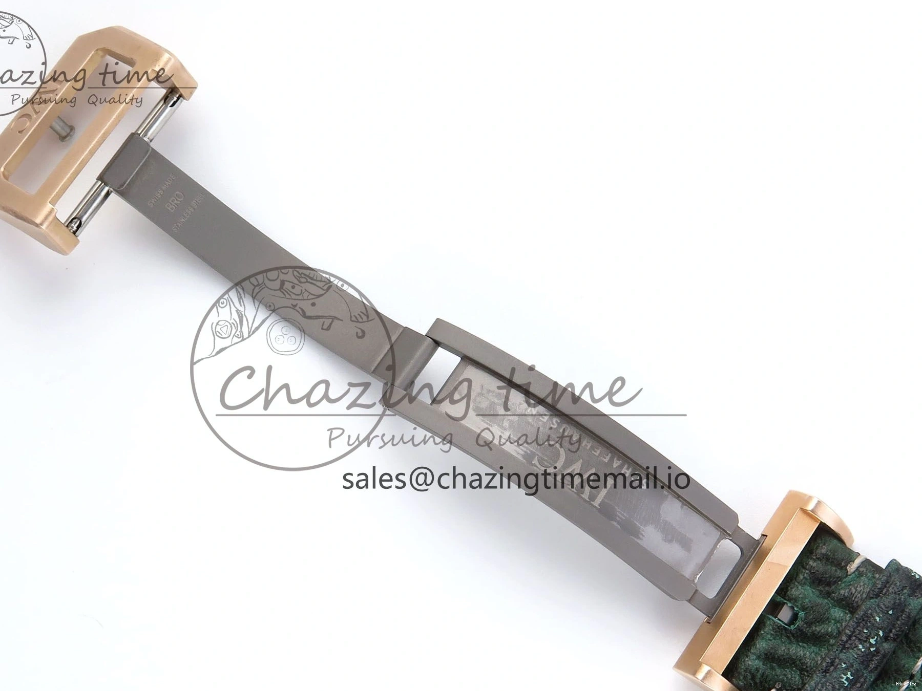 MIROTIME 0307 Durable Big Pilot IW329702 M+F 1:1 Best Edition Green Dial on Green Leather Strap MY 7006